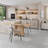 Kuechentresen Nobilia Look Designküche Sand strukturiert