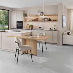 Kuechentresen Nobilia Look Designküche Sand strukturiert