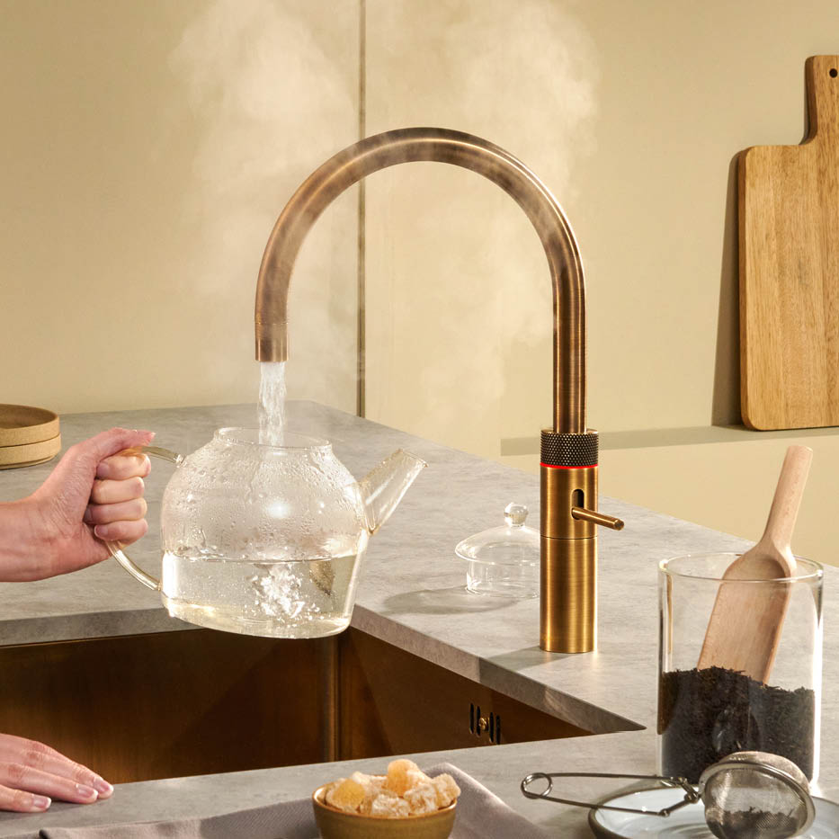 Quooker-Kochendwasser-Armatur-Messing-rund