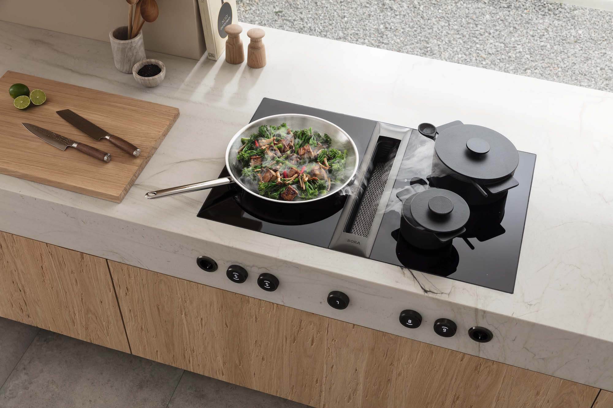 BORA-Professional-3.0-Induktionskochfeld-mit-Dunstabzug Backofen Herd Kochfeld