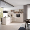 Haecker Kueche mit Tresen modern Creme